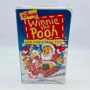 Walt Disney's Winnie the Pooh and Christmas Too VHS Tape, #2853